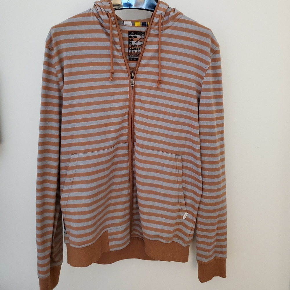 Burnt Orange/Light Grey Track Jacket